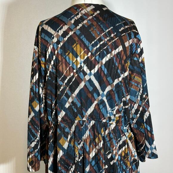 NWT Signature by Robbie Bee 3/4 Sleeve Faux Wrap Midi Dress Womens Plus Size 3X - Picture 8 of 12